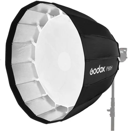 Vista 2 de Godox P90H 35" Softbox parabólico para estudio video flash luz, montaje Bowens, resistente a altas temperaturas