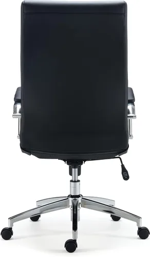 Vista 5 de STAPLES Bentura - Silla ergonómica de oficina ejecutiva y gerente, respaldo alto, altura ajustable, cuero regenerado, color negro