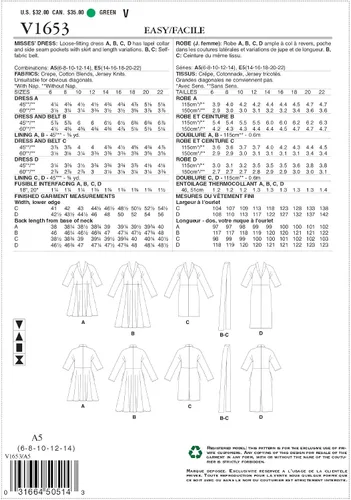 Vista 2 de Vogue Pattern L-XL-XXL, Varios
