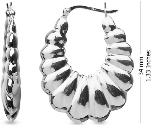 Vista 7 de LeCalla Paquete de aretes de plata de ley Juego antiguo de 2 pares de aros para mujer, Plata de ley