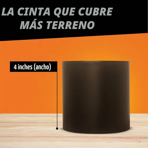 Vista 6 de GORILLA Cinta impermeabilizante, negra, 4" x 10', paquete de 2, sello Negro