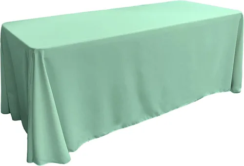 Vista 141 de LA Linen Mantel rectangular lavable de popelín de poliéster, resistente a las manchas y a las arrugas, cubierta de mesa 60x84, mantel de tela