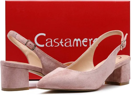 Vista 2 de CASTAMERE Sandalias de tacón de bloque medio para mujer