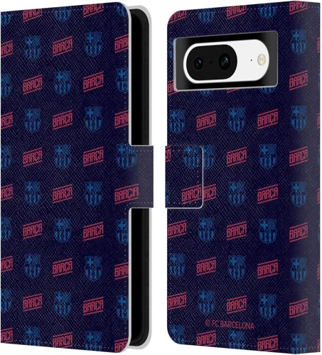 Vista 8 de Head Case Designs Funda con licencia oficial del FC Barcelona con logotipo y patrón de Forca Barca de piel tipo cartera compatible con Google Pixel 8