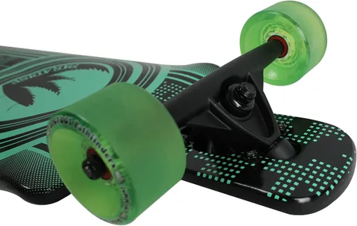 Vista 2 de Paradise Longboard Drop Through Complete Cruiser Skateboard, Neo, 10 x 40 pulgadas