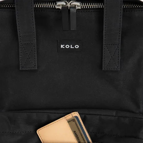 Vista 5 de Kolo Juno Dayback, lona de algodón orgánico resistente a la intemperie, Negro -, Mochilas Daypack