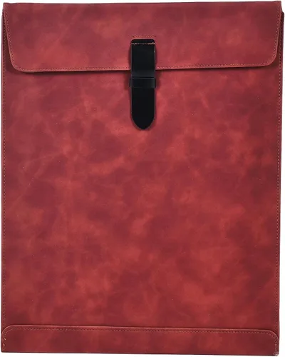 Vista 24 de Carpeta de Archivos de Cuero PU Negro, Organizador de Archivos con Cierre de Presión, Carpeta de Documentos Importantes, Organizador de Documentos