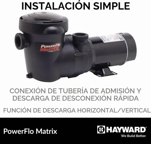 Vista 4 de Hayward W3SP15932S PowerFlo Matrix Bomba de piscina de doble velocidad sobre el suelo, 1.5 HP
