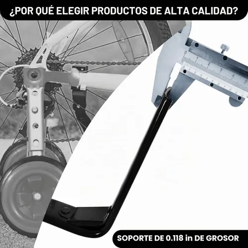 Vista 3 de HAWENS Ruedas de entrenamiento para bicicleta, ruedas silenciosas intermitentes con estabilizador de bicicleta ajustable, kit de montaje compatible