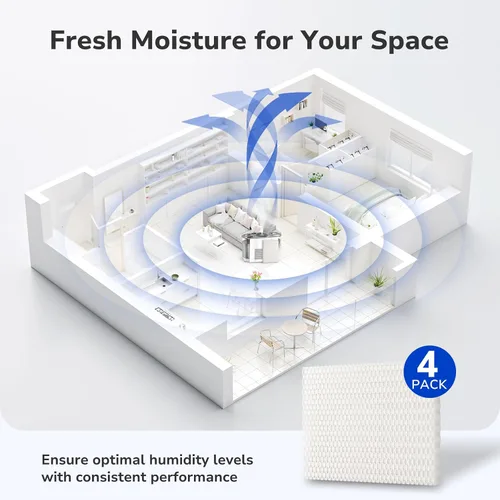 Vista 8 de Fil-fresh MD1-0034 - Mecha de repuesto para humidificador de repuesto, filtro de repuesto compatible con humidificador evaporativo Vornado Evap40