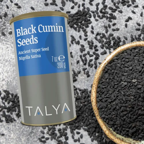 Vista 6 de TALYA Semillas de comino negro, 7 oz (200 g) – Semilla antigua de alta calidad, Nigella Sativa, apoyo inmunológico, alta timoquinona, sin gluten