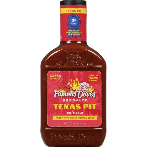 Vista 4 de Famous Dave's Paquete variado de salsa BBQ – 3 unidades, Rich & Sassy, Devil's Spit & Texas Pit (58 onzas)