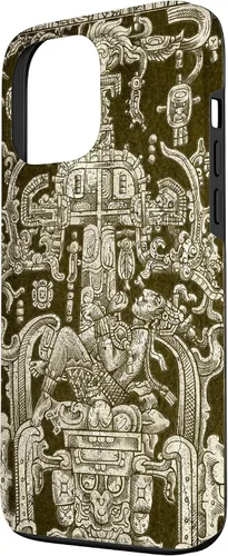 Vista 2 de Funda para iPhone 13 Pro Max King Pakal, viajero en el tiempo maya