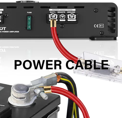 Vista 3 de BOSS Audio Systems Kit de cableado de instalación de amplificador de calibre 0 KIT20: un kit de cableado para amplificador de automóvil te ayuda a