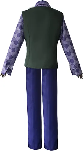Vista 4 de Joker - Disfraz de caballero para cosplay, camisa y chaleco, traje completo para adultos