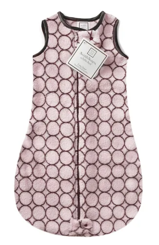 Vista 13 de SwaddleDesigns Saco de dormir de microfibra con cremallera de 2 vías, Puppytooth, negro, 0-6 meses