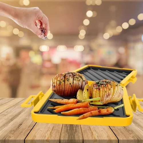 Vista 2 de Parrilla de sándwich para microondas, nueva tostadora para microondas, sandwiches de microondas, prensa de tostada para pan, queso, sándwich, carne
