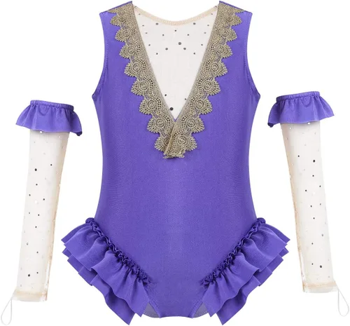 Vista 4 de TiaoBug Disfraz de princesa para niñas con diseño de trapecio para Halloween, disfraz de maestro de anillo de circo con falda