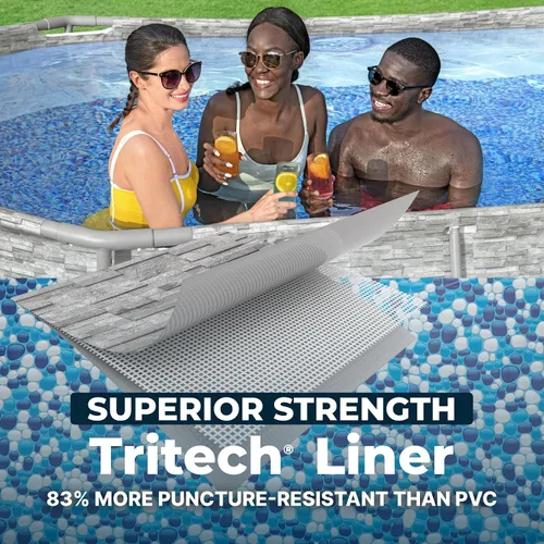 Vista 5 de Bestway Power Steel Swim Vista Series II juego de piscina de 14 pies x 8 pies 2 pulgadas x 39.5 pulgadas para exteriores sobre el suelo con bomba