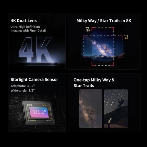 Vista 10 de ZWO Telescopio inteligente Seestar S30 Pro, astrofotografía controlada por