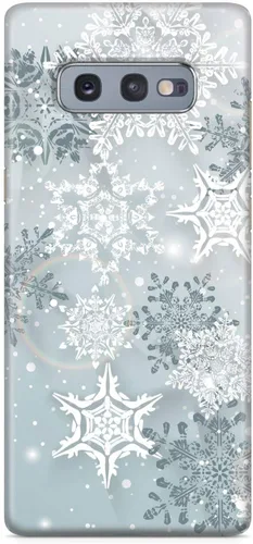 Vista 23 de Inspired Cases - Funda con textura 3D para iPhone Xs Max - Funda protectora de goma para iPhone Xs Max de Apple - Copos de nieve de invierno