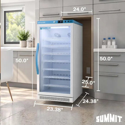 Vista 8 de ACCUCOLD - Refrigerador de vacunas de 8 pies cúbicos, puerta de vidrio