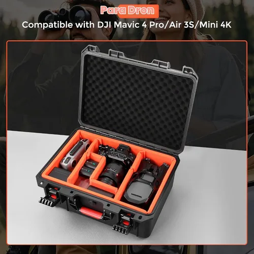 Vista 6 de Estuche rígido para cámara DSLR SLR lente impermeable viaje resistente a