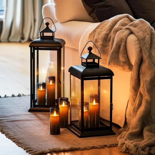 Vista 4 de Homemory Velas Decorativas Sin Llama, Velas a Batería con Control Remoto y Temporizador, Velas LED de Pilar Parpadeantes, Plexiglás, Gris, Paquete