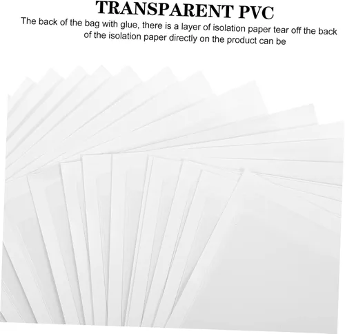Vista 7 de 20pcs Self-Adhesive Label Pouches for Card Organization Transparent Card Sleeves for Office Home and Warehouse Use and Label Holders