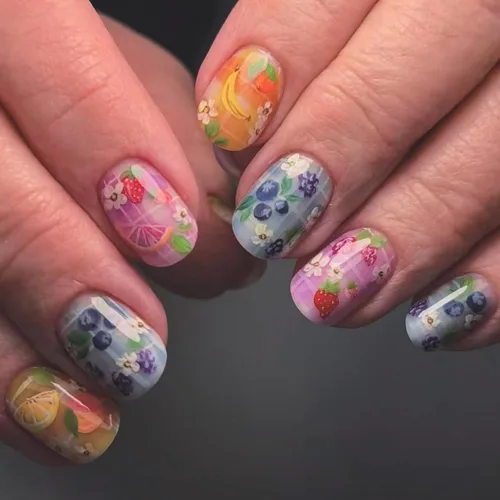 Vista 15 de Uñas postizas a presión con punta francesa, uñas postizas cuadradas cortas con diseños de cuentas de flores 3D, uñas blancas a presión, uñas Blanco