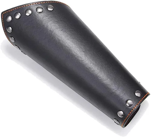 Vista 5 de RYCUZYNU Conjunto de disfraz de caballero vikingo pirata armadura larga con cordones laterales para hombre Negro