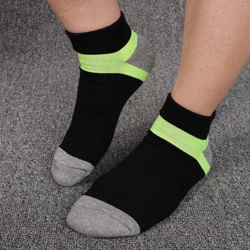 Vista 8 de 3 Pairs Men Compression Socks Thicken Ventilation Sweat-absorbent Support for Badminton Athletic Running Cycling