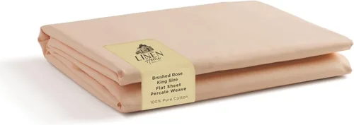 Vista 76 de Sábanas de 100% algodón percal, tamaño individual, 1 sábana encimera, ropa de cama fresca, resistente y transpirable, celeste
