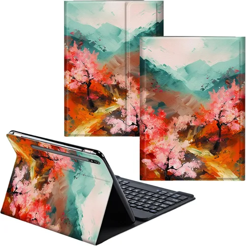 Vista 60 de Para Samsung Galaxy Tab S6 Lite Funda 2022/2020 Teclado Inalámbrico Desmontable Y Cubierta De Soporte De Cuero PU Funda Protectora Para Samsung