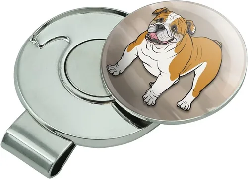 Vista 2 de GRAPHICS & MORE Pinza para sombrero de golf con marcador magnético de bola de Bulldog Inglés