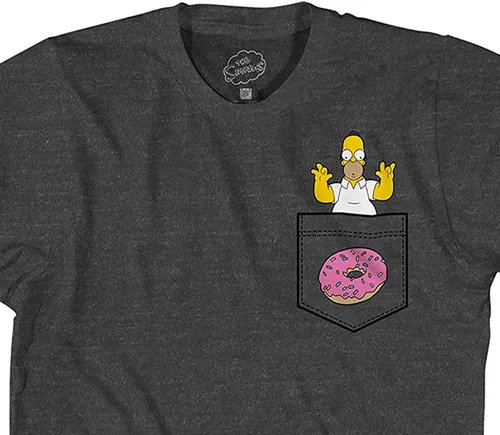 Vista 7 de The Simpsons Camiseta con logotipo de Krusty The Clown para hombre con logotipo de Krusty Burger