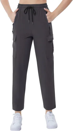 Vista 3 de KOJOOIN Womens Hiking Cargo Pants Lightweight Quick Dry with Pockets Joggers Pants Athletic Workout Casual Camping