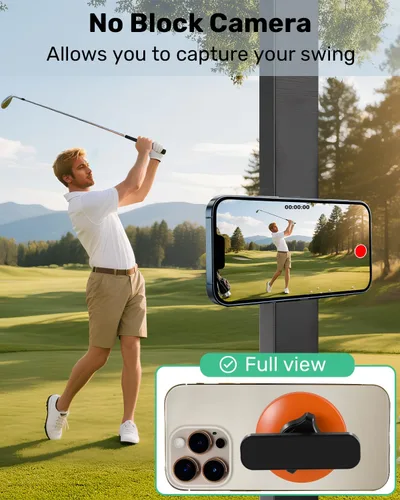 Vista 4 de DEGUM Soporte magnético para teléfono para carrito de golf, compatible con MagSafe iPhone 17 Pro Max Air serie 16, 15, 14, 13, 12, para aplicaciones
