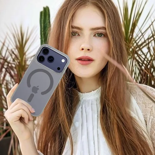 Vista 1392 de Anuck - Funda magnética para iPhone 11 compatible con MagSafe, carcasa trasera mate translúcida dura, borde de TPU, delgada, resistente a impactos