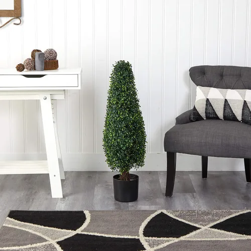 Vista 2 de Casi Natural 3 ft. Boxwood Topiario torre