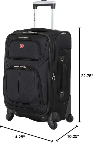 Vista 11 de SwissGear - Equipaje suave expandible Sion con ruedas, Negro