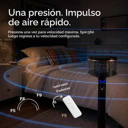 Vista 6 de Spin360 Ventilador, brisa suave, circulador de aire ventilador de tamaño Blanco