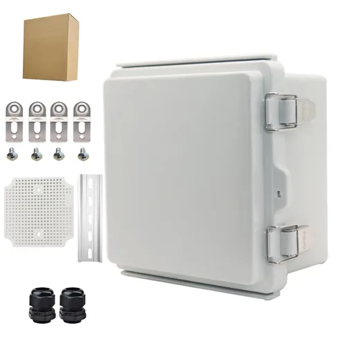 Vista 16 de Caja Eléctrica Impermeable para Exteriores Caja de Conexiones Resistente a la Intemperie IP67 Carcasa de Plástico ABS Caja de Proyecto para Gris