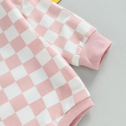 Vista 33 de Karuedoo Sudadera a cuadros para bebé niño y niña, mameluco de gran tamaño, manga larga, con burbujas, ropa neutra para otoño