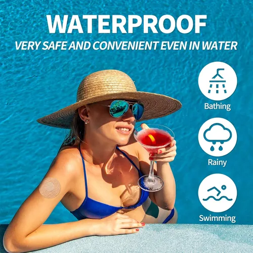Vista 3 de BOXOB 40 piezas de parches de cubiertas de sensor para libre 2/3, impermeable, transpirable, protector de sensor adhesivo CGM cinta parches