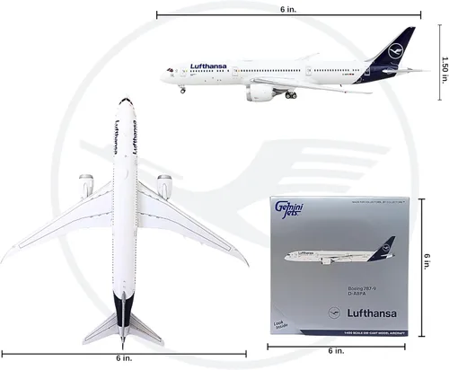 Vista 7 de GeminiJets GJDLH2046 Lufthansa Boeing 787-9 Dreamliner D-ABPA; Escala 1:400