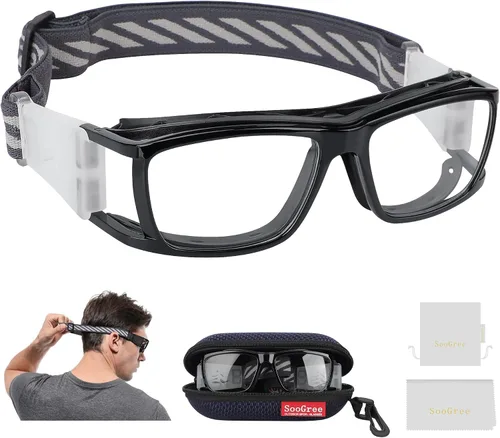 Vista 14 de SooGree Anteojos deportivos para hombres y mujeres, para baloncesto, fútbol, deportes, antiniebla, choque, colisión, gafas de uso