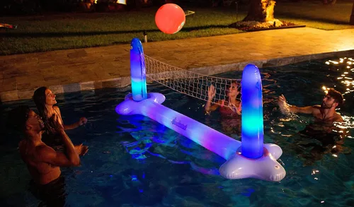 Vista 5 de Poolcandy Juego de voleibol LED flotante gigante iluminado