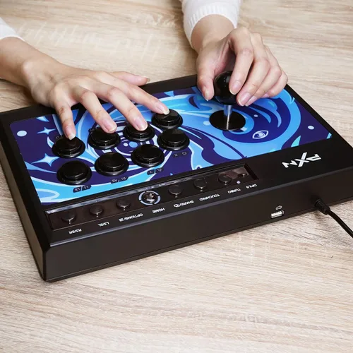 Vista 6 de PXN Arcade Fight Stick, 008 Street Fighter Arcade Game Fighting Joystick with USB Port, with Turbo & Audio Functions, Suitable for Xbox One, Xbox