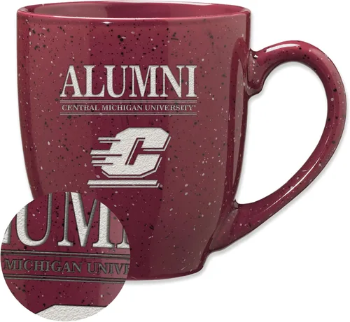 Vista 30 de Rico Industries NCAA Illinois Fighting Illini Alumni - Taza de café de cerámica moteada grabada con láser de 16 onzas